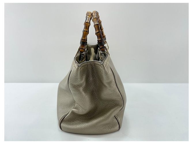 Borsa Gucci Bamboo oro D'oro - vista 5