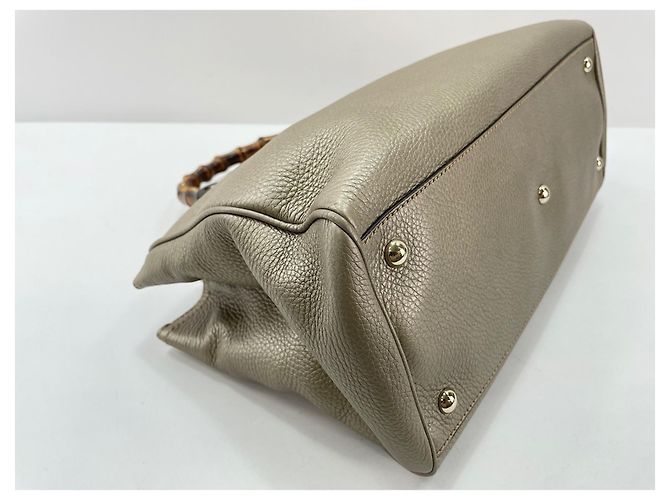 Borsa Gucci Bamboo oro D'oro - vista 7