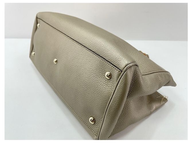 Borsa Gucci Bamboo oro D'oro - vista 8
