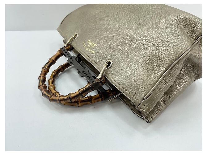 Borsa Gucci Bamboo oro D'oro - vista 9