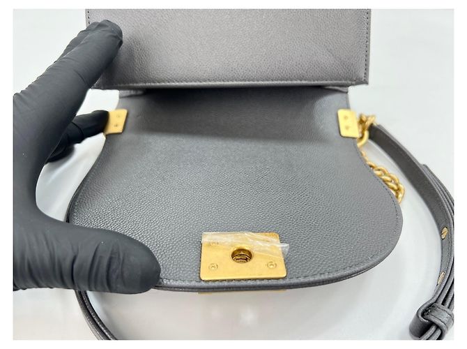 Borsa a tracolla Chanel Boy in grigio Marrone - vista 10