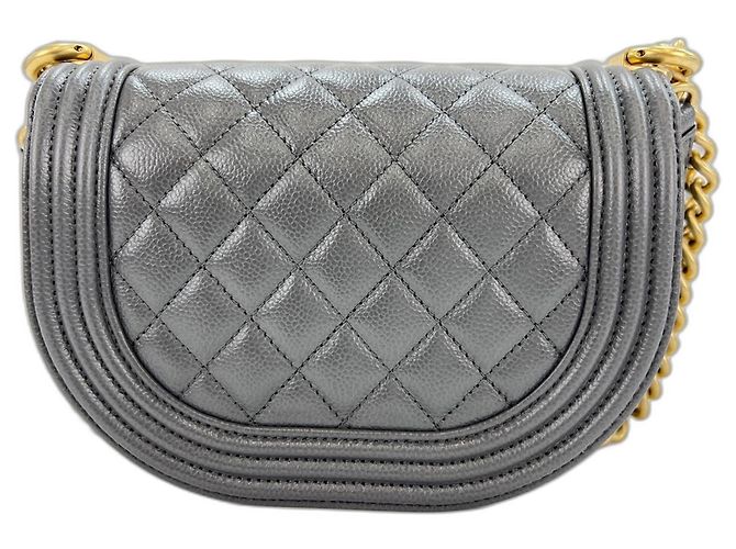 Borsa a tracolla Chanel Boy in grigio Marrone - vista 3