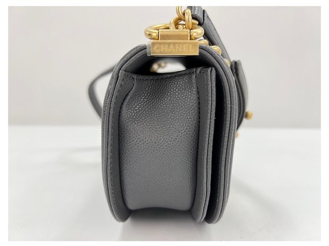 Borsa a tracolla Chanel Boy in grigio Marrone - vista 5