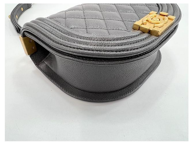 Borsa a tracolla Chanel Boy in grigio Marrone - vista 7