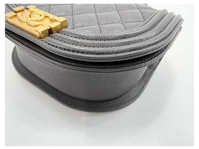 Borsa a tracolla Chanel Boy in grigio Marrone - vista 8