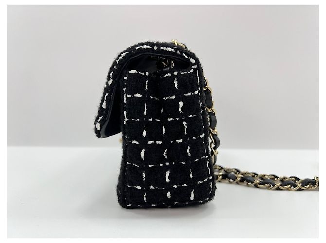Borsa a Spalla Chanel Mini Matelassé Nero - vista 5