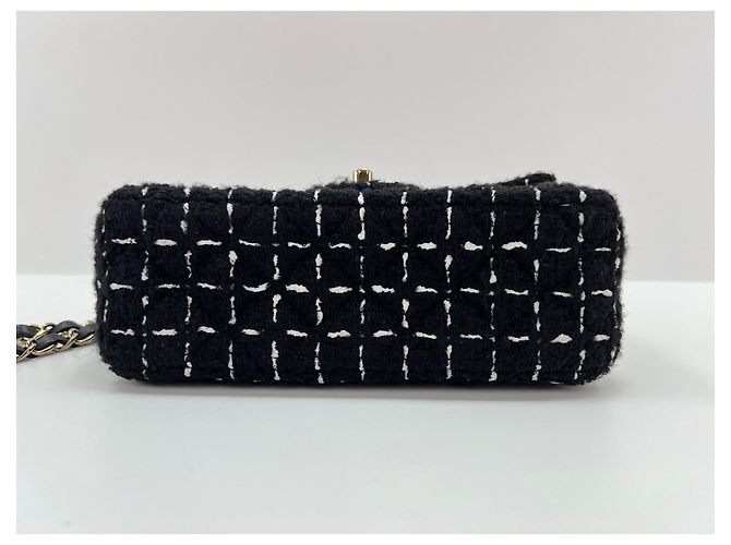 Borsa a Spalla Chanel Mini Matelassé Nero - vista 7