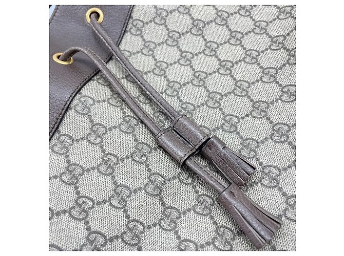 Borsa a tracolla mini bucket Ophidia GG Gucci Marrone - vista 10