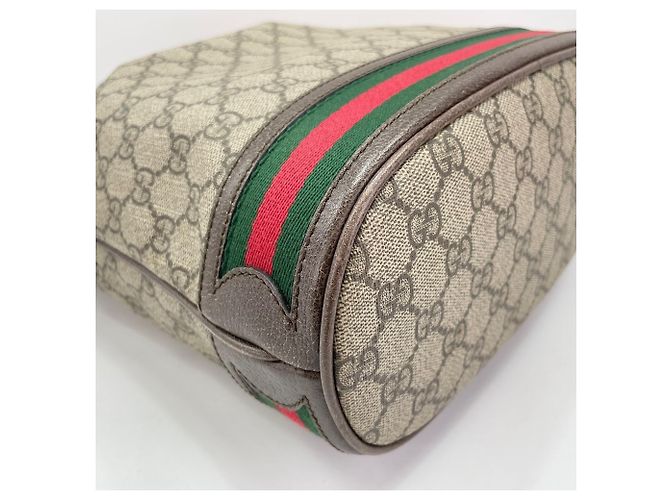 Borsa a tracolla mini bucket Ophidia GG Gucci Marrone - vista 6
