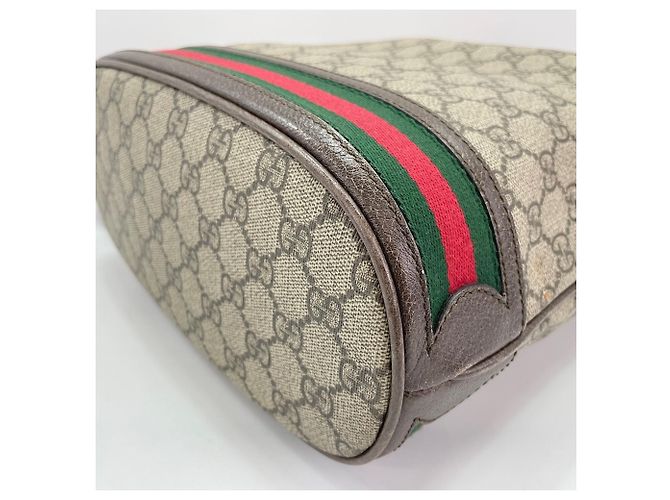 Borsa a tracolla mini bucket Ophidia GG Gucci Marrone - vista 7