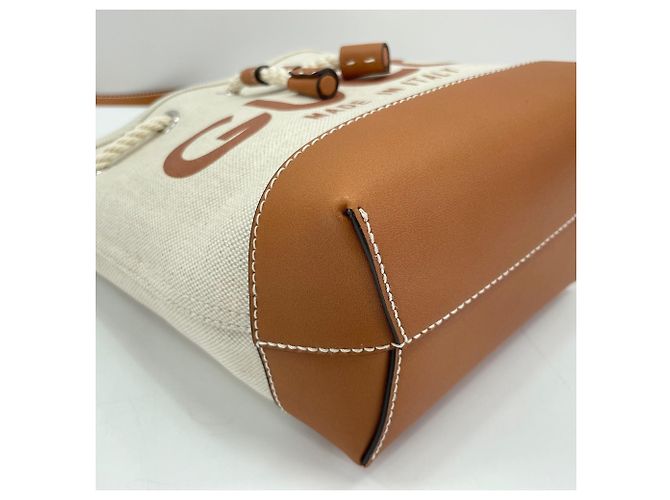 Borsa a tracolla Gucci Lido Collection Logo Print Beige - vista 6