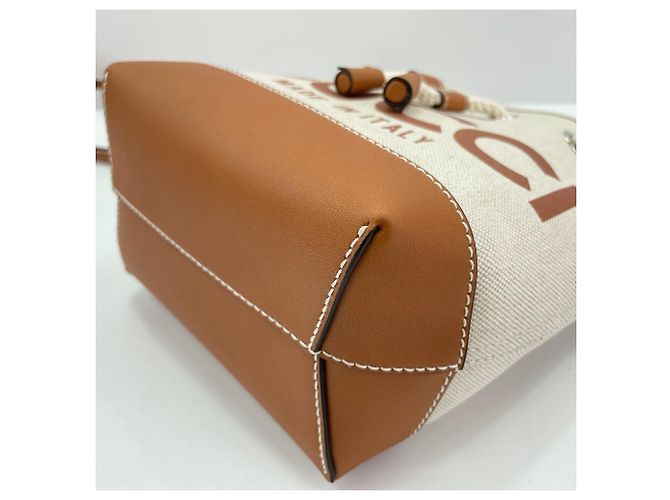 Borsa a tracolla Gucci Lido Collection Logo Print Beige - vista 7