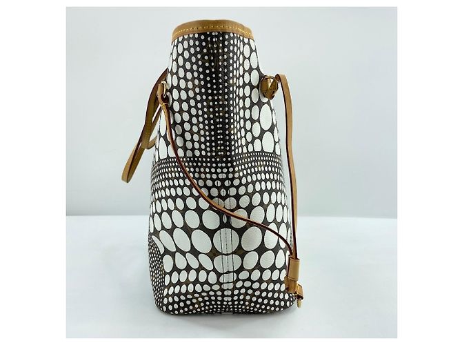Borsa Tote Louis Vuitton x Yayoi Kusama Neverfull MM Bianco Monogramma - vista 5