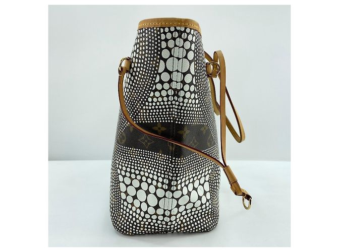 Borsa Tote Louis Vuitton x Yayoi Kusama Neverfull MM Bianco Monogramma - vista 6