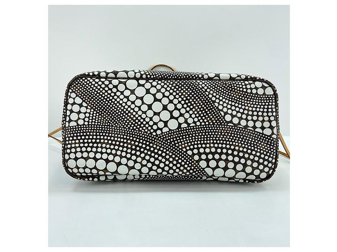Borsa Tote Louis Vuitton x Yayoi Kusama Neverfull MM Bianco Monogramma - vista 7