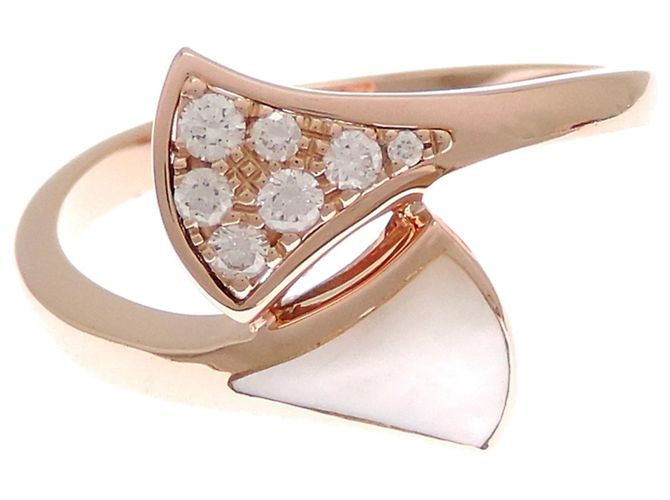 Bulgari Bvlgari Diva Dream Diamant-Perlmutt-Ring Pink Weiß - Ansicht 4