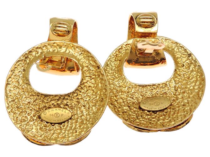 Timeless Orecchini a clip rotondi Chanel Coco Mark da donna - vista 3