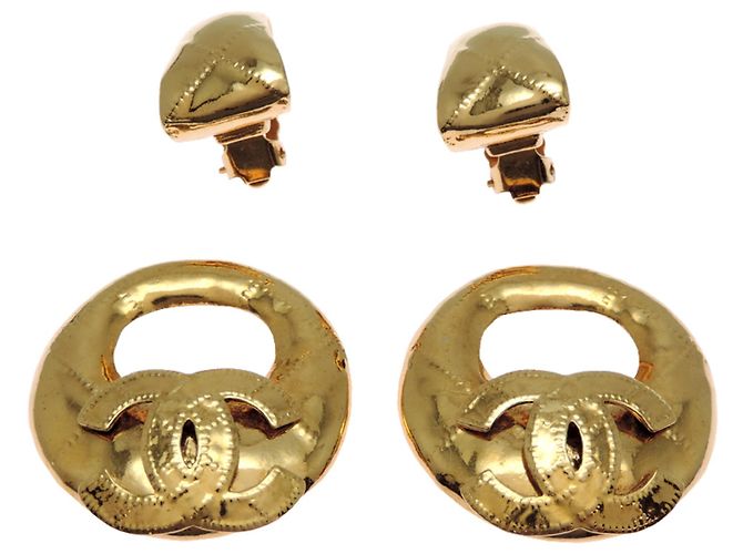 Timeless Orecchini a clip rotondi Chanel Coco Mark da donna - vista 4