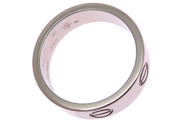 Anello Love Band di Cartier in oro bianco 18K - vista 2