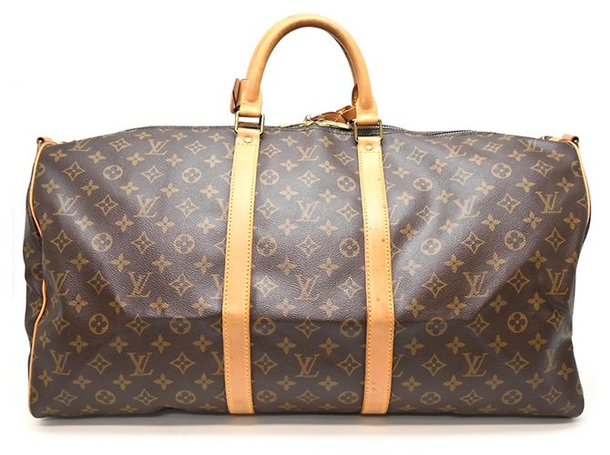 Louis Vuitton Keepall Bandoulière 55 Borsa Boston Marrone - vista 2