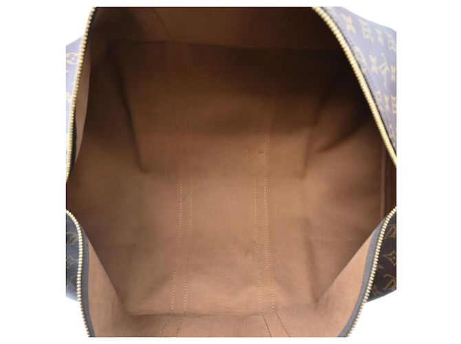 Louis Vuitton Keepall Bandoulière 55 Borsa Boston Marrone - vista 6