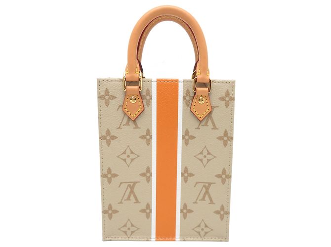 Borsa a mano Louis Vuitton Petite Sac Plat da donna Rosso Beige - vista 2