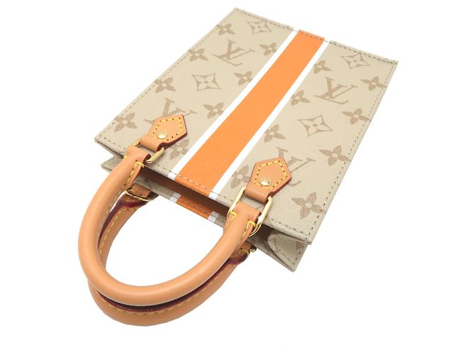 Borsa a mano Louis Vuitton Petite Sac Plat da donna Rosso Beige - vista 4
