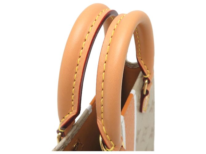 Borsa a mano Louis Vuitton Petite Sac Plat da donna Rosso Beige - vista 5