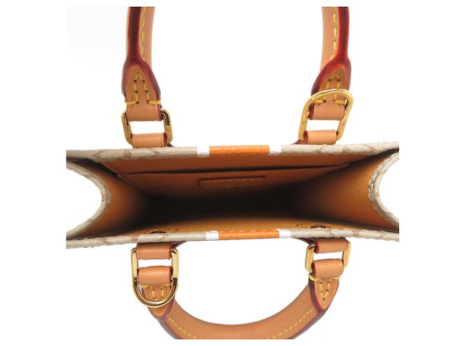 Borsa a mano Louis Vuitton Petite Sac Plat da donna Rosso Beige - vista 6