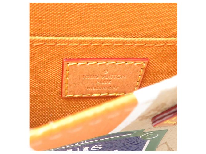 Borsa a mano Louis Vuitton Petite Sac Plat da donna Rosso Beige - vista 7
