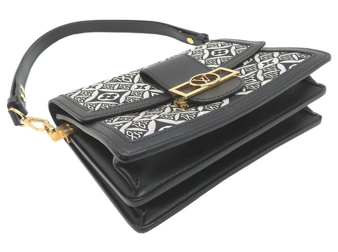 Borsa a tracolla da donna Louis Vuitton SINCE1854 Dauphine MM Nero - vista 3