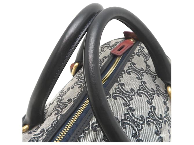 Céline Celine Triomphe Mini Boston Tasche Braun Schwarz - Ansicht 5