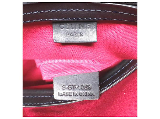 Céline Celine Triomphe Mini Boston Tasche Braun Schwarz - Ansicht 7