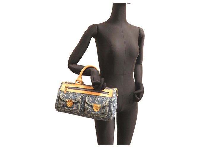Borsa Louis Vuitton Neo Speedy Blu - vista 9