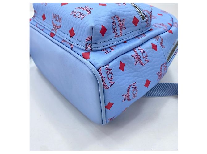 Zaino MCM Visetos in pelle blu - vista 8