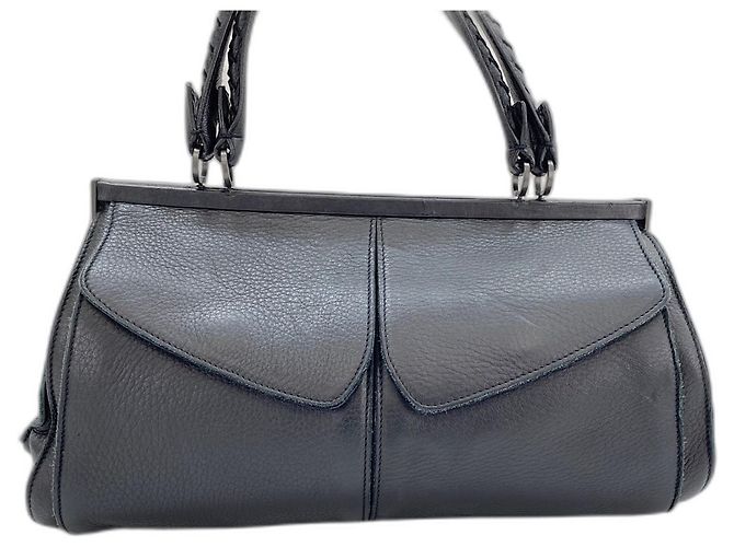 Borsa a Spalla Bottega Veneta Intrecciato Nero - vista 3