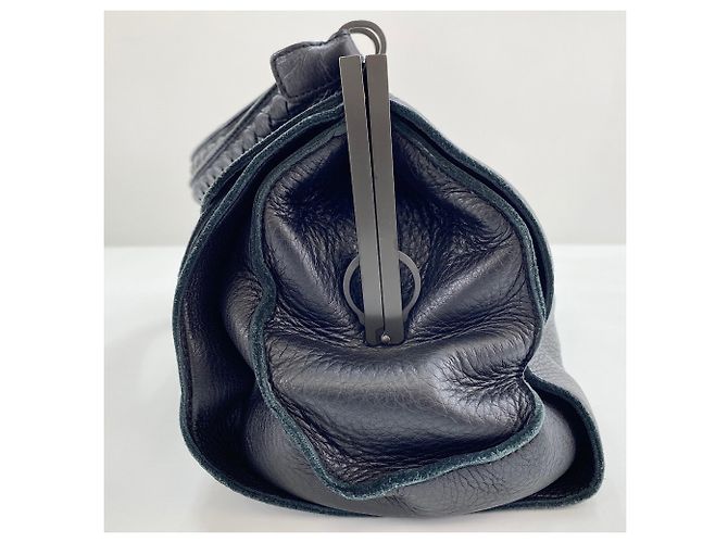 Borsa a Spalla Bottega Veneta Intrecciato Nero - vista 6