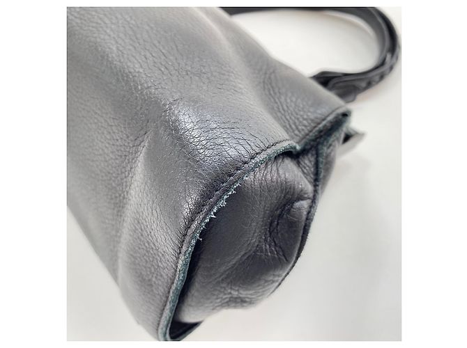 Borsa a Spalla Bottega Veneta Intrecciato Nero - vista 8