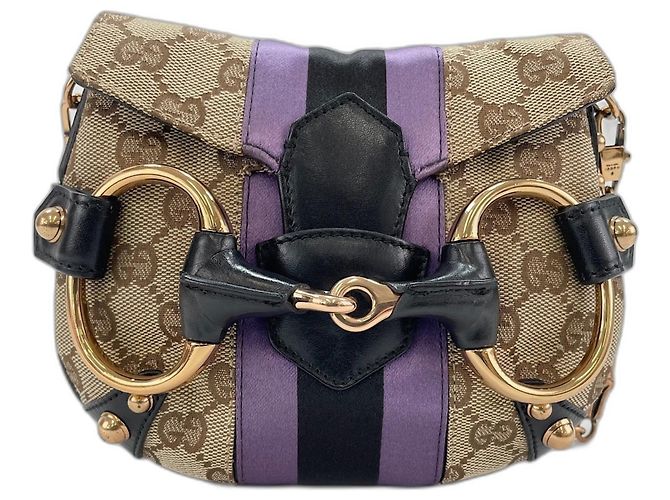 Borsa a tracolla 2-Way Gucci Horsebit in beige - vista 2