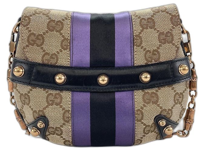 Borsa a tracolla 2-Way Gucci Horsebit in beige - vista 3