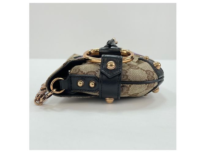 Borsa a tracolla 2-Way Gucci Horsebit in beige - vista 5