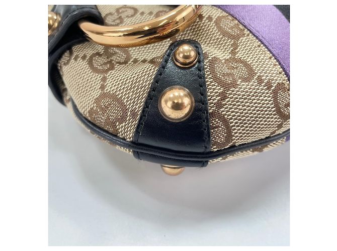 Borsa a tracolla 2-Way Gucci Horsebit in beige - vista 8