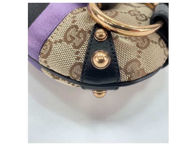 Borsa a tracolla 2-Way Gucci Horsebit in beige - vista 9