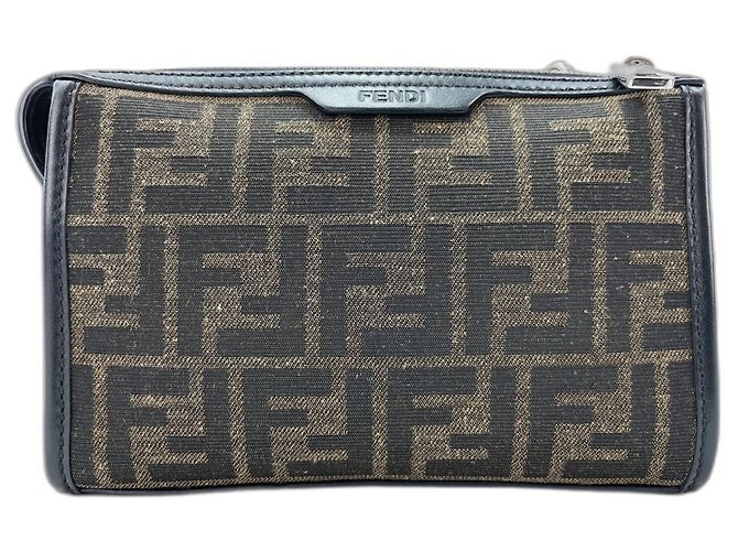 Borsa a tracolla Fendi Double Baguette Marrone - vista 3