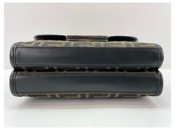 Borsa a tracolla Fendi Double Baguette Marrone - vista 6