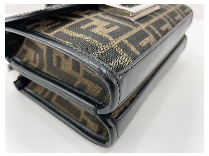 Borsa a tracolla Fendi Double Baguette Marrone - vista 7