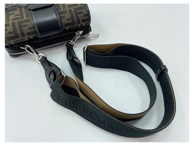 Borsa a tracolla Fendi Double Baguette Marrone - vista 9