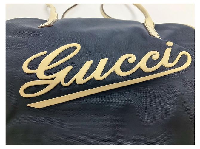 Borsa in nylon blu navy Gucci - vista 8