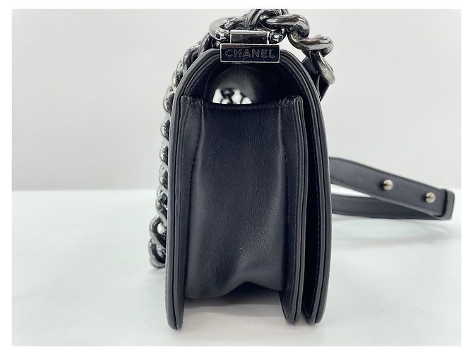 Borsa Chanel Boy Shoulder Bag in nero - vista 3