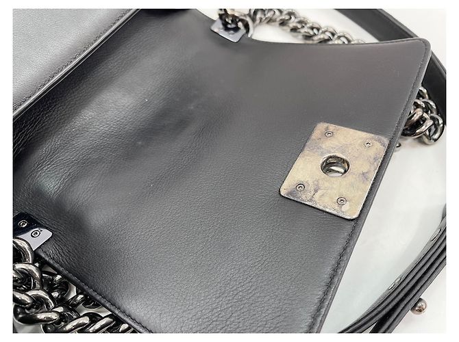 Borsa Chanel Boy Shoulder Bag in nero - vista 9
